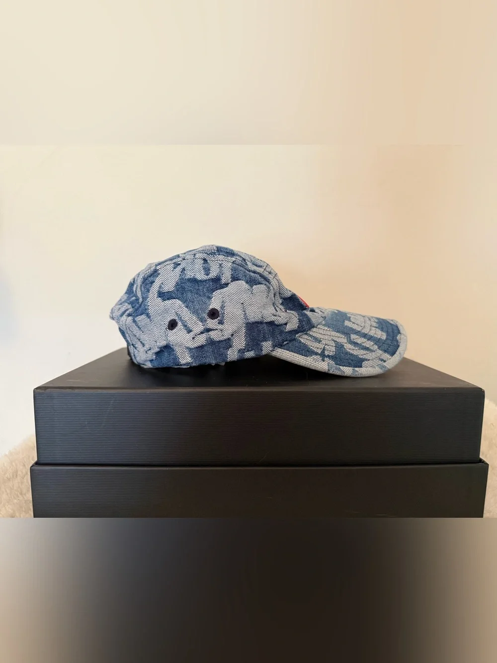 Supreme Fat Tip Jacquard Denim Camp Cap